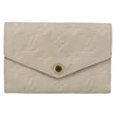 LOUIS VUITTON Empreinte Portefeuille Curie's Compact Wallet Cream LV Auth 160363-2