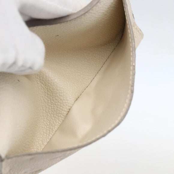 LOUIS VUITTON Empreinte Portefeuille Curie's Compact Wallet Cream LV Auth 160363