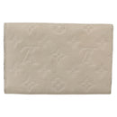 LOUIS VUITTON Empreinte Portefeuille Curie's Compact Wallet Cream LV Auth 160363-3