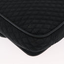 BALLY Quilted Chain Shoulder Bag Nylon Black Gold Auth 160374-15