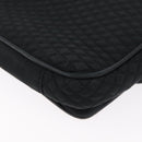 BALLY Quilted Chain Shoulder Bag Nylon Black Gold Auth 160374-16