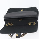 BALLY Quilted Chain Shoulder Bag Nylon Black Gold Auth 160374-10