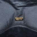 BALLY Quilted Chain Shoulder Bag Nylon Black Gold Auth 160374-18