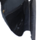 BALLY Quilted Chain Shoulder Bag Nylon Black Gold Auth 160374-19