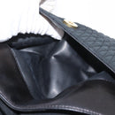 BALLY Quilted Chain Shoulder Bag Nylon Black Gold Auth 160374-21