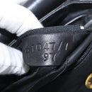 BALLY Quilted Chain Shoulder Bag Nylon Black Gold Auth 160374-12