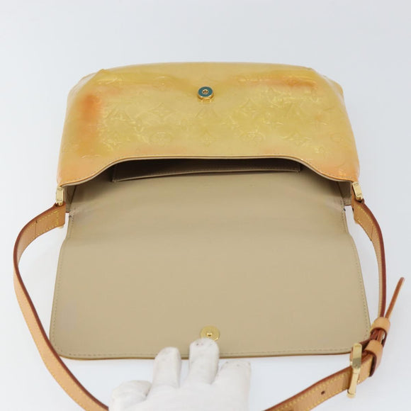 LOUIS VUITTON Monogram Vernis Thompson Street Bag Beige M91301 LV Auth 160426