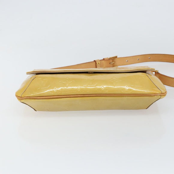 LOUIS VUITTON Monogram Vernis Thompson Street Bag Beige M91301 LV Auth 160426