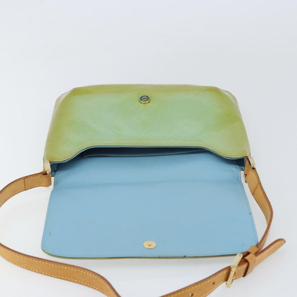 LOUIS VUITTON Vernis Thompson Street Shoulder Bag Baby Blue M91009 Auth 160427
