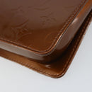 LOUIS VUITTON Monogram Vernis Motto Accessory Pouch Bronze M91138 Auth 160428-16