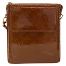 LOUIS VUITTON Monogram Vernis Motto Accessory Pouch Bronze M91138 Auth 160428-13