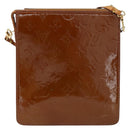 LOUIS VUITTON Monogram Vernis Motto Accessory Pouch Bronze M91138 Auth 160428-2