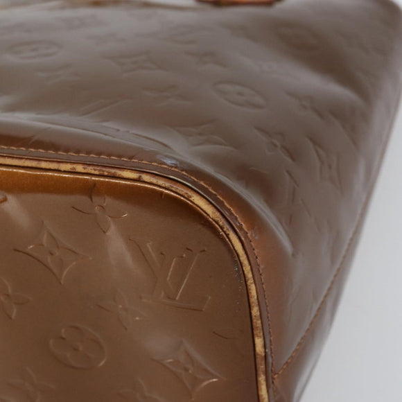 LOUIS VUITTON Monogram Vernis Houston Hand Bag Bronze M91122 LV Auth 160431