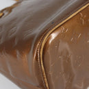 LOUIS VUITTON Monogram Vernis Houston Hand Bag Bronze M91122 LV Auth 160431-15