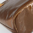 LOUIS VUITTON Monogram Vernis Houston Hand Bag Bronze M91122 LV Auth 160431-17
