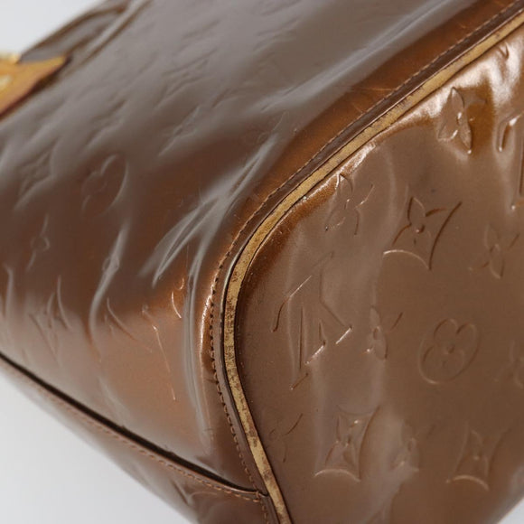 LOUIS VUITTON Monogram Vernis Houston Hand Bag Bronze M91122 LV Auth 160431