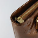 LOUIS VUITTON Monogram Vernis Houston Hand Bag Bronze M91122 LV Auth 160431-19