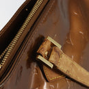 LOUIS VUITTON Monogram Vernis Houston Hand Bag Bronze M91122 LV Auth 160431-9