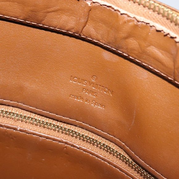 LOUIS VUITTON Monogram Vernis Houston Hand Bag Bronze M91122 LV Auth 160431