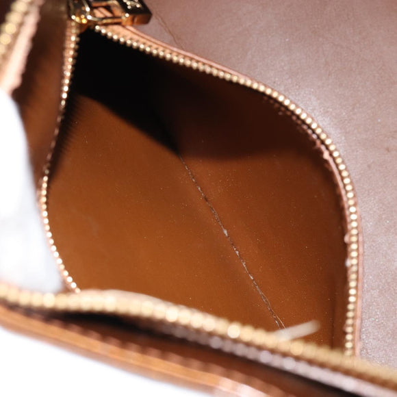 LOUIS VUITTON Monogram Vernis Houston Hand Bag Bronze M91122 LV Auth 160431