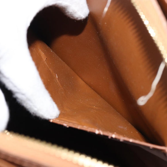 LOUIS VUITTON Monogram Vernis Houston Hand Bag Bronze M91122 LV Auth 160431