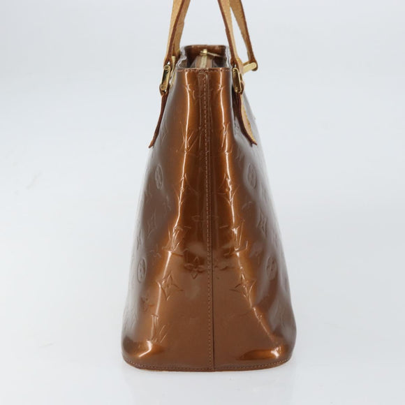 LOUIS VUITTON Monogram Vernis Houston Hand Bag Bronze M91122 LV Auth 160431