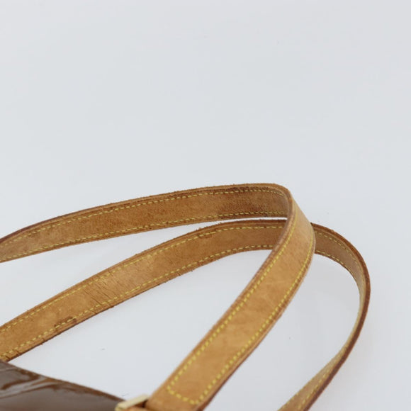 LOUIS VUITTON Monogram Vernis Houston Hand Bag Bronze M91122 LV Auth 160431