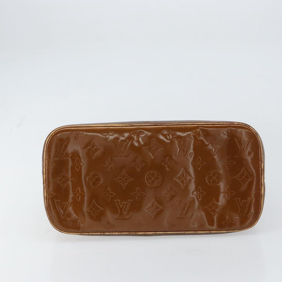 LOUIS VUITTON Monogram Vernis Houston Hand Bag Bronze M91122 LV Auth 160431