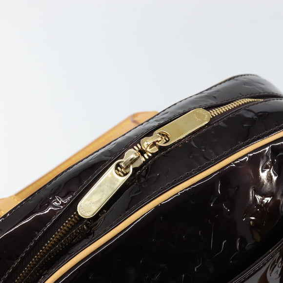 LOUIS VUITTON Monogram Vernis Summit Drive Bag Amarante M93516 LV Auth 160433