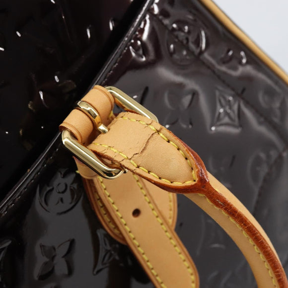 LOUIS VUITTON Monogram Vernis Summit Drive Bag Amarante M93516 LV Auth 160433