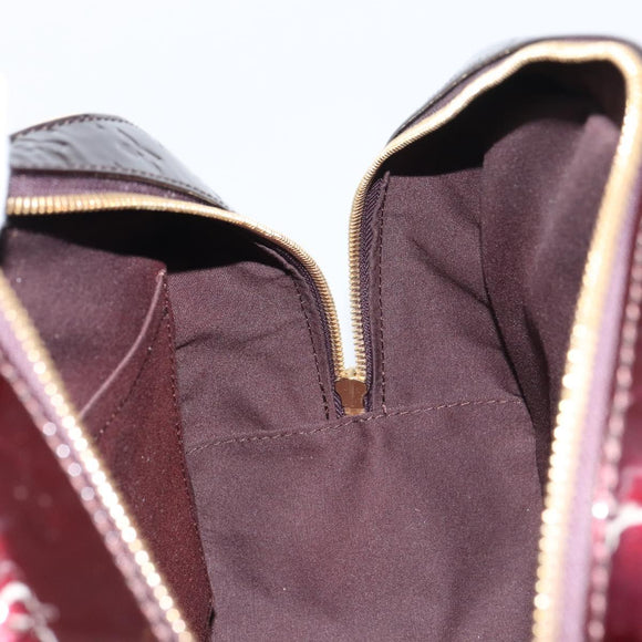 LOUIS VUITTON Monogram Vernis Summit Drive Bag Amarante M93516 LV Auth 160433