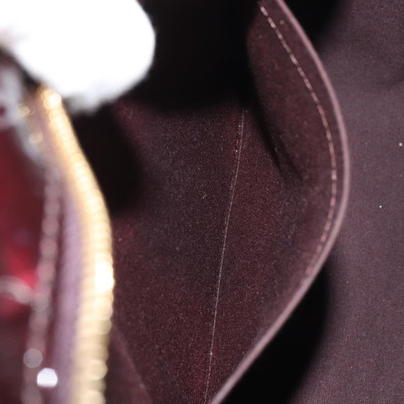 LOUIS VUITTON Monogram Vernis Summit Drive Bag Amarante M93516 LV Auth 160433