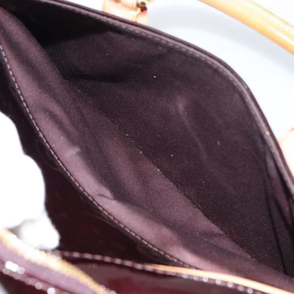 LOUIS VUITTON Monogram Vernis Summit Drive Bag Amarante M93516 LV Auth 160433