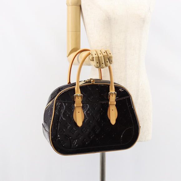 LOUIS VUITTON Monogram Vernis Summit Drive Bag Amarante M93516 LV Auth 160433