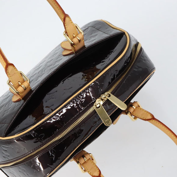 LOUIS VUITTON Monogram Vernis Summit Drive Bag Amarante M93516 LV Auth 160433