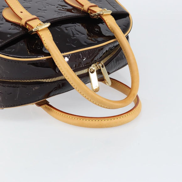 LOUIS VUITTON Monogram Vernis Summit Drive Bag Amarante M93516 LV Auth 160433