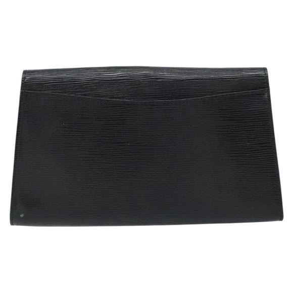 LOUIS VUITTON Epi Art Deco Clutch Bag Black M52632 LV Auth 160437
