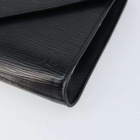 LOUIS VUITTON Epi Art Deco Clutch Bag Black M52632 LV Auth 160437