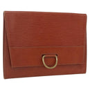LOUIS VUITTON Epi Jena Clutch Bag Brown M52723 LV Auth 160441-1