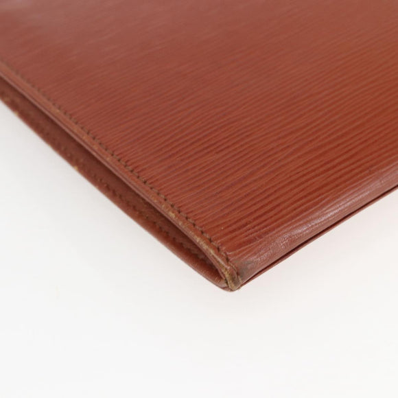 LOUIS VUITTON Epi Jena Clutch Bag Brown M52723 LV Auth 160441