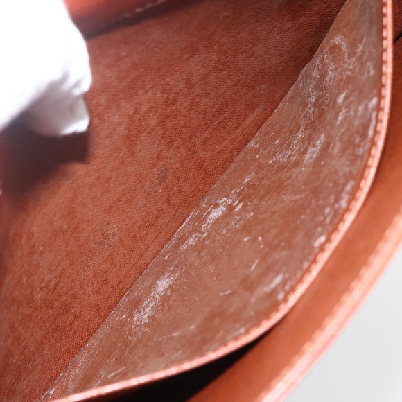 LOUIS VUITTON Epi Jena Clutch Bag Brown M52723 LV Auth 160441