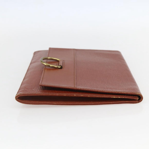 LOUIS VUITTON Epi Jena Clutch Bag Brown M52723 LV Auth 160441