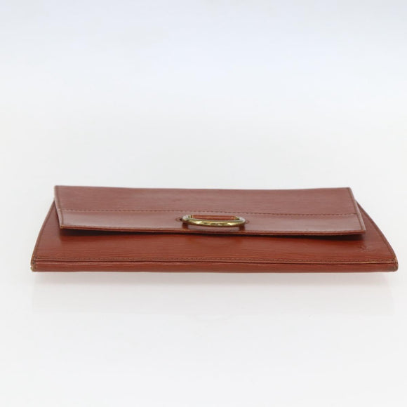 LOUIS VUITTON Epi Jena Clutch Bag Brown M52723 LV Auth 160441