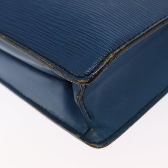 LOUIS VUITTON Epi Porte Documents Bandouliere Bag Toledo Blue LV Auth 160443