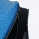 LOUIS VUITTON Epi Porte Documents Bandouliere Bag Toledo Blue LV Auth 160443-21
