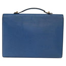 LOUIS VUITTON Epi Porte Documents Bandouliere Bag Toledo Blue LV Auth 160443-2
