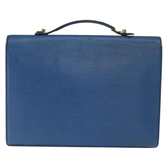 LOUIS VUITTON Epi Porte Documents Bandouliere Bag Toledo Blue LV Auth 160443