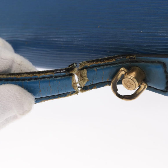 LOUIS VUITTON Epi Porte Documents Bandouliere Bag Toledo Blue LV Auth 160443