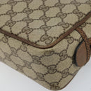 GUCCI GG Supreme Clutch Bag PVC Beige Auth 160464-15