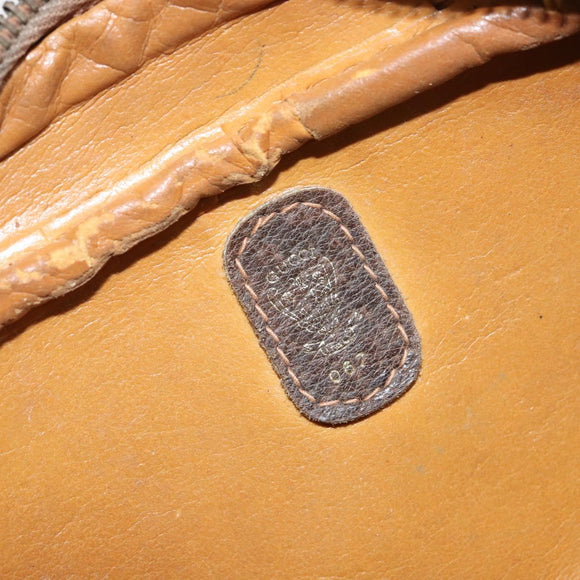 GUCCI GG Supreme Clutch Bag PVC Beige Auth 160464